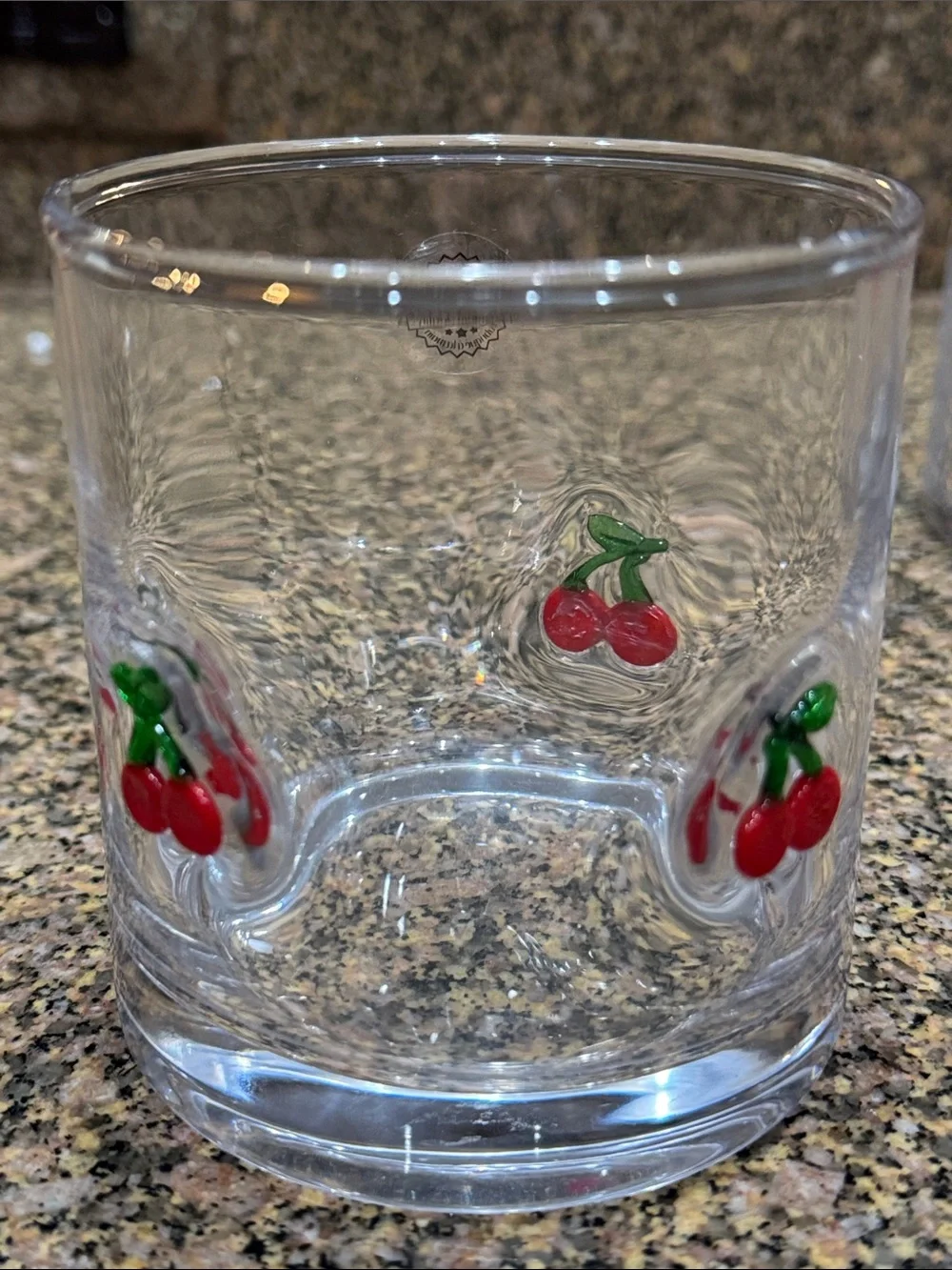 2 Cherry Canister Set & Wooden Lids with Glass